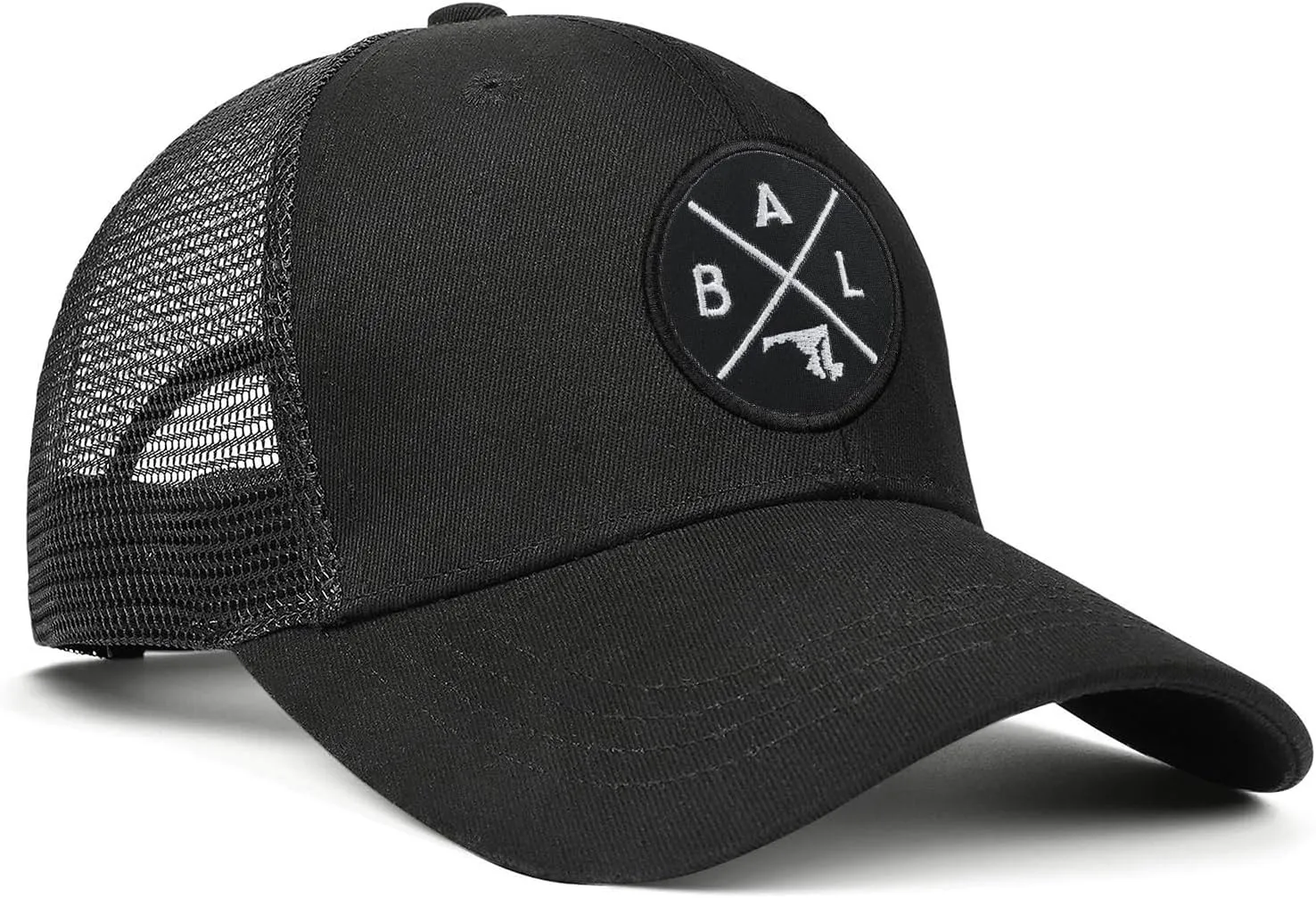 City Flat Brim Snapback Trucker Hat Mesh Hip Hop Flat Bill hat for Men & Women Unite State Adjustable Baseball Cap