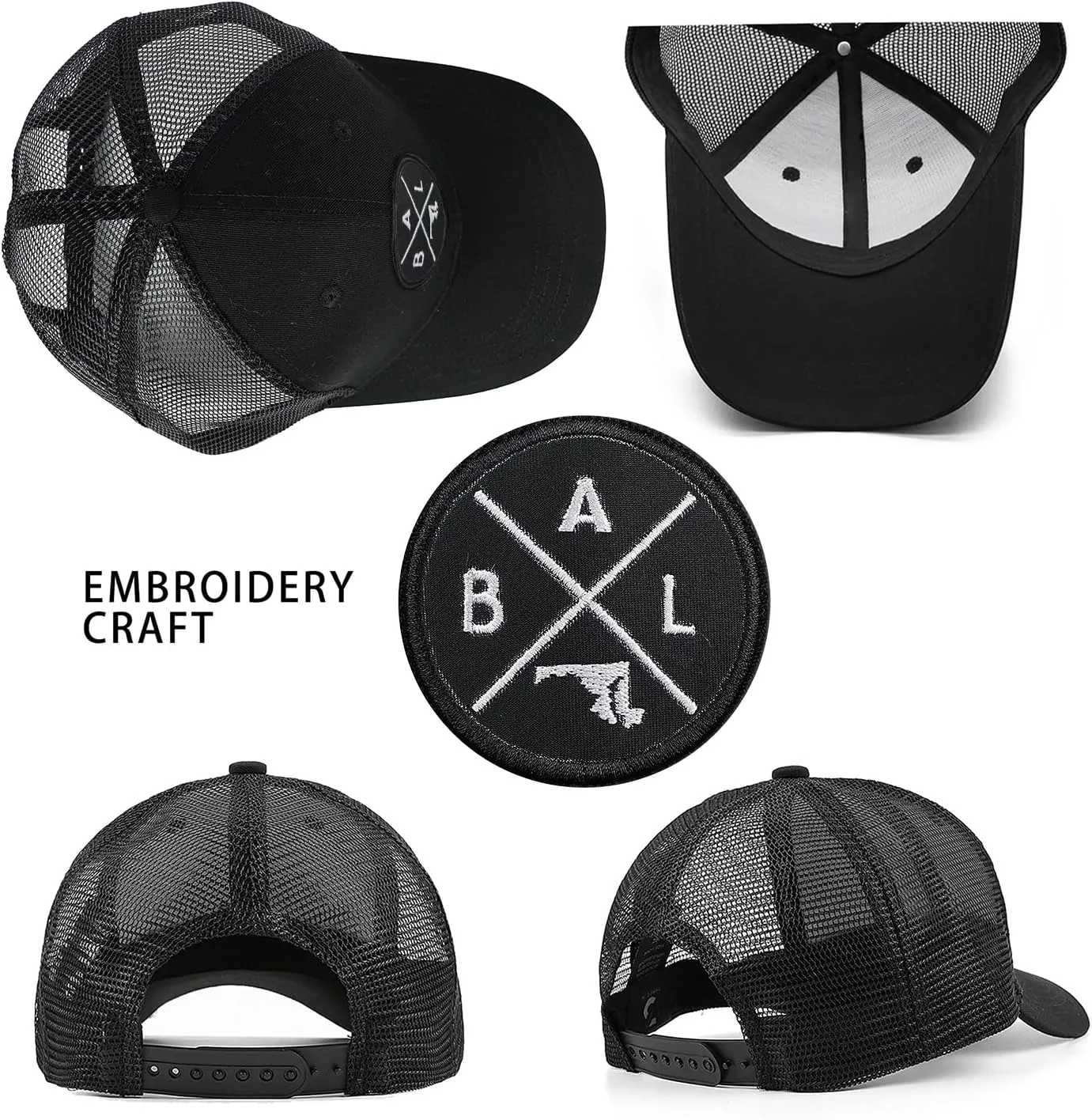 City Flat Brim Snapback Trucker Hat Mesh Hip Hop Flat Bill hat for Men & Women Unite State Adjustable Baseball Cap