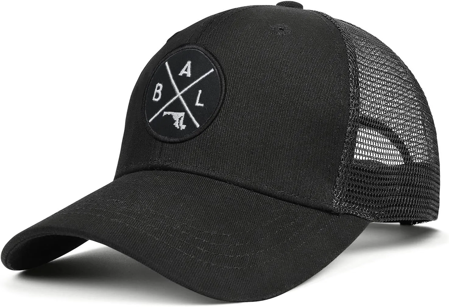 City Flat Brim Snapback Trucker Hat Mesh Hip Hop Flat Bill hat for Men & Women Unite State Adjustable Baseball Cap