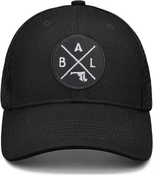 City Flat Brim Snapback Trucker Hat Mesh Hip Hop Flat Bill hat for Men & Women Unite State Adjustable Baseball Cap