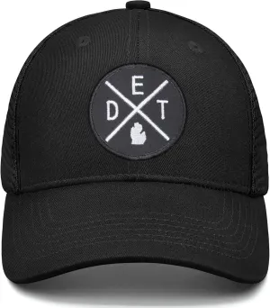 City Flat Brim Snapback Trucker Hat Mesh Hip Hop Flat Bill hat for Men & Women Unite State Adjustable Baseball Cap