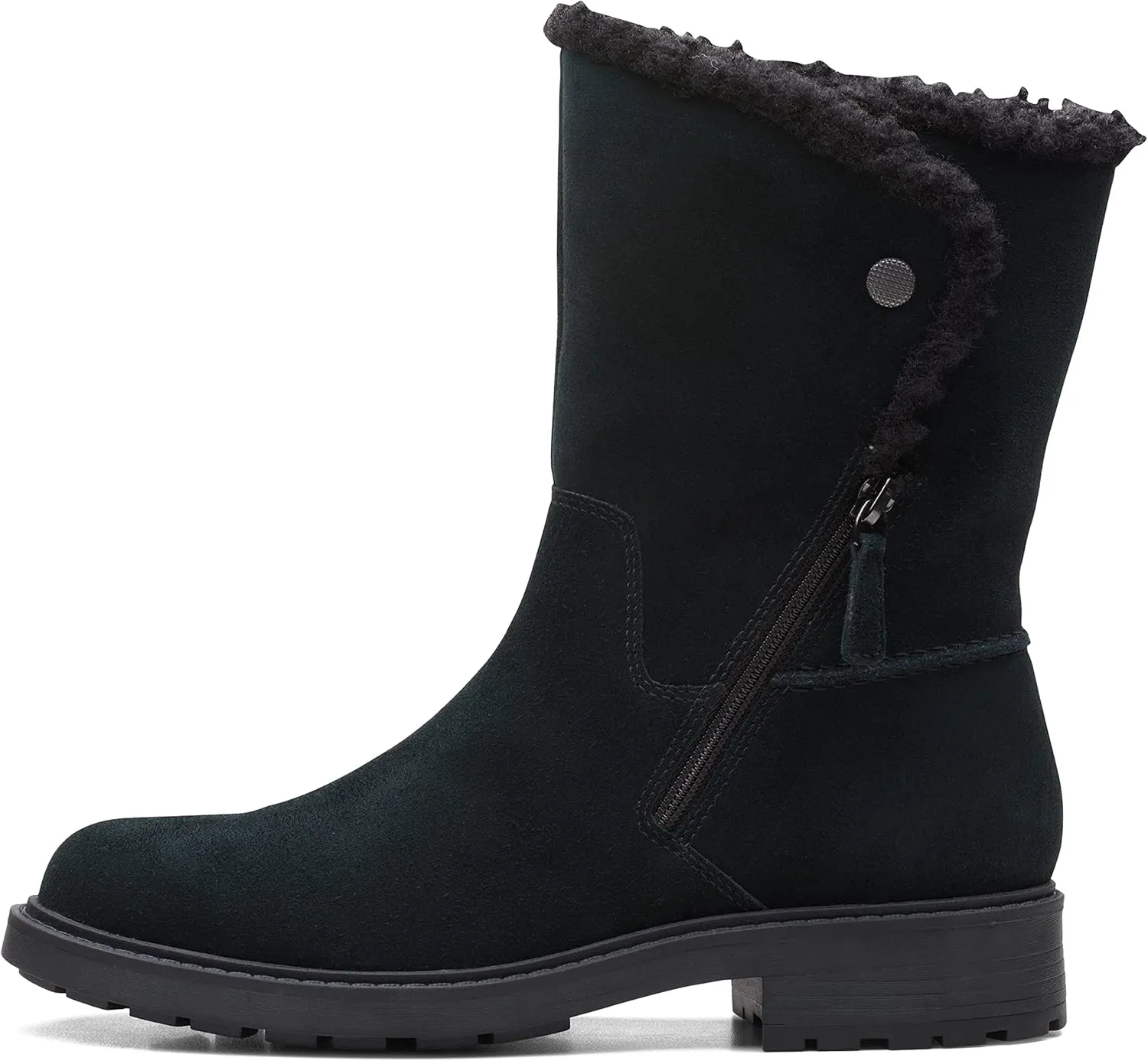 Clarks Women's Opal Zip Mid Calf Boot
