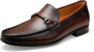 Classic Dress Shoes for Mens, Leather Comfort Penny Loafers Driving Causal Slip-on Loafers for Mens