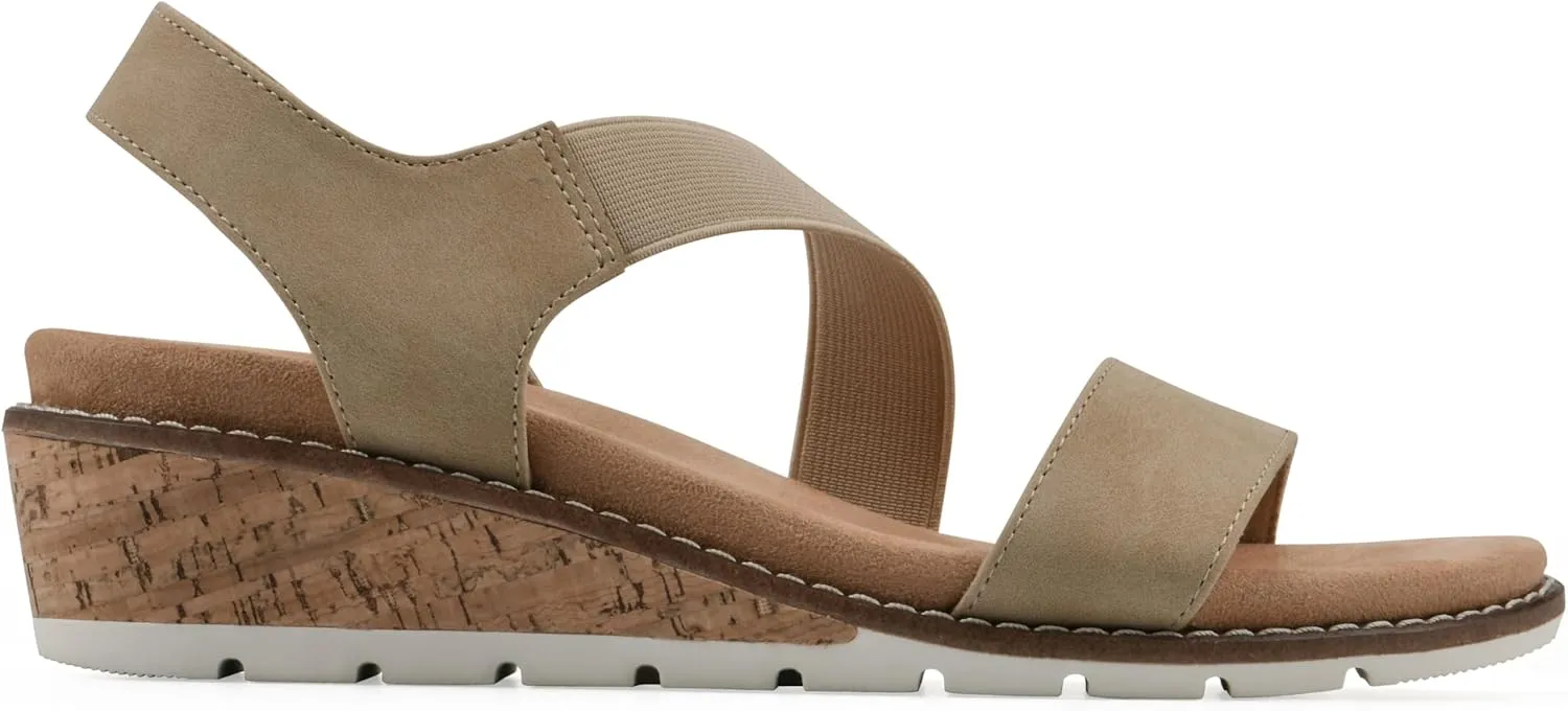 CLIFFS BY WHITE MOUNTAIN Women's Tinnley Cork Wedge Sandal
