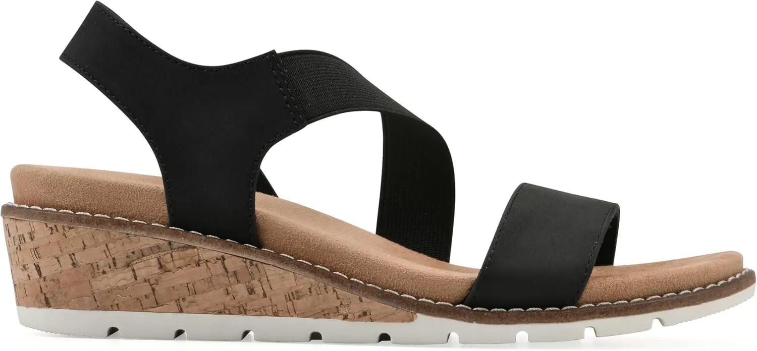 CLIFFS BY WHITE MOUNTAIN Women's Tinnley Cork Wedge Sandal