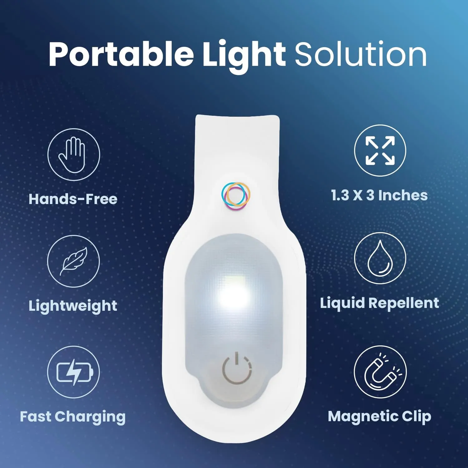 Clipglow Nurse Light Clip On Nursing Night Shift Light, Bright, Lightweight Magnetic, Portable, USB Rechargeable Flashlight for Badge, 8-10 Hours Battery|4 Light Settings 10-25 Lumens Nurse Gift|White