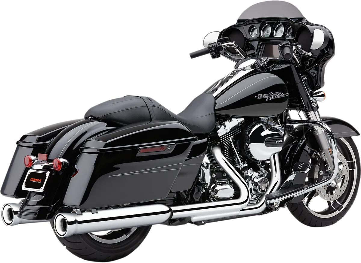 COBRA Neighbor Hater Mufflers for '95-'16 Bagger - Chrome 6107