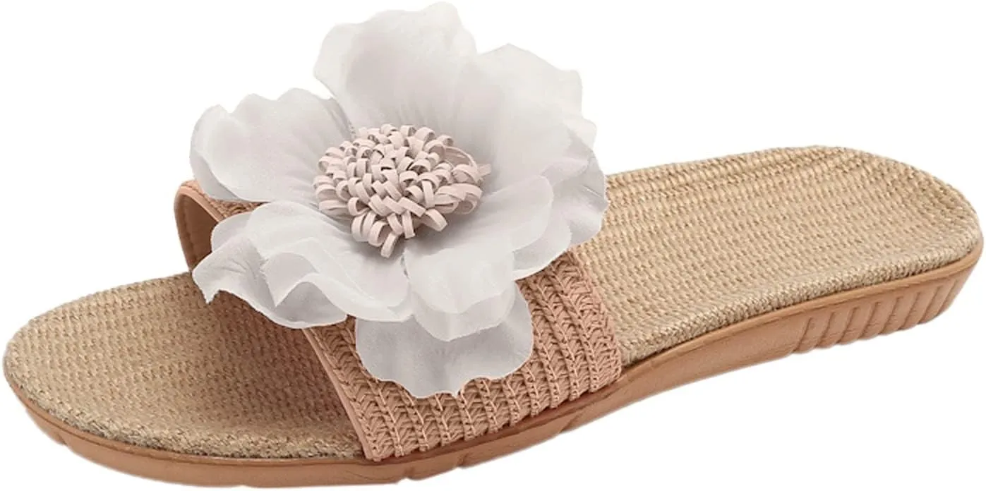 Comfortable Sandals for Women Ladies slippers summer cool linen soles comfortable slippers soft soles outdoor breathable
