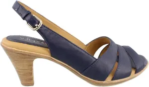Comfortiva® Neima - Soft Spots Sandals for Women – Smooth Lining – Slingback Strap – Hand-Painted Sleek Heels Navy Velvet Sheep Nappa 11 W (D)