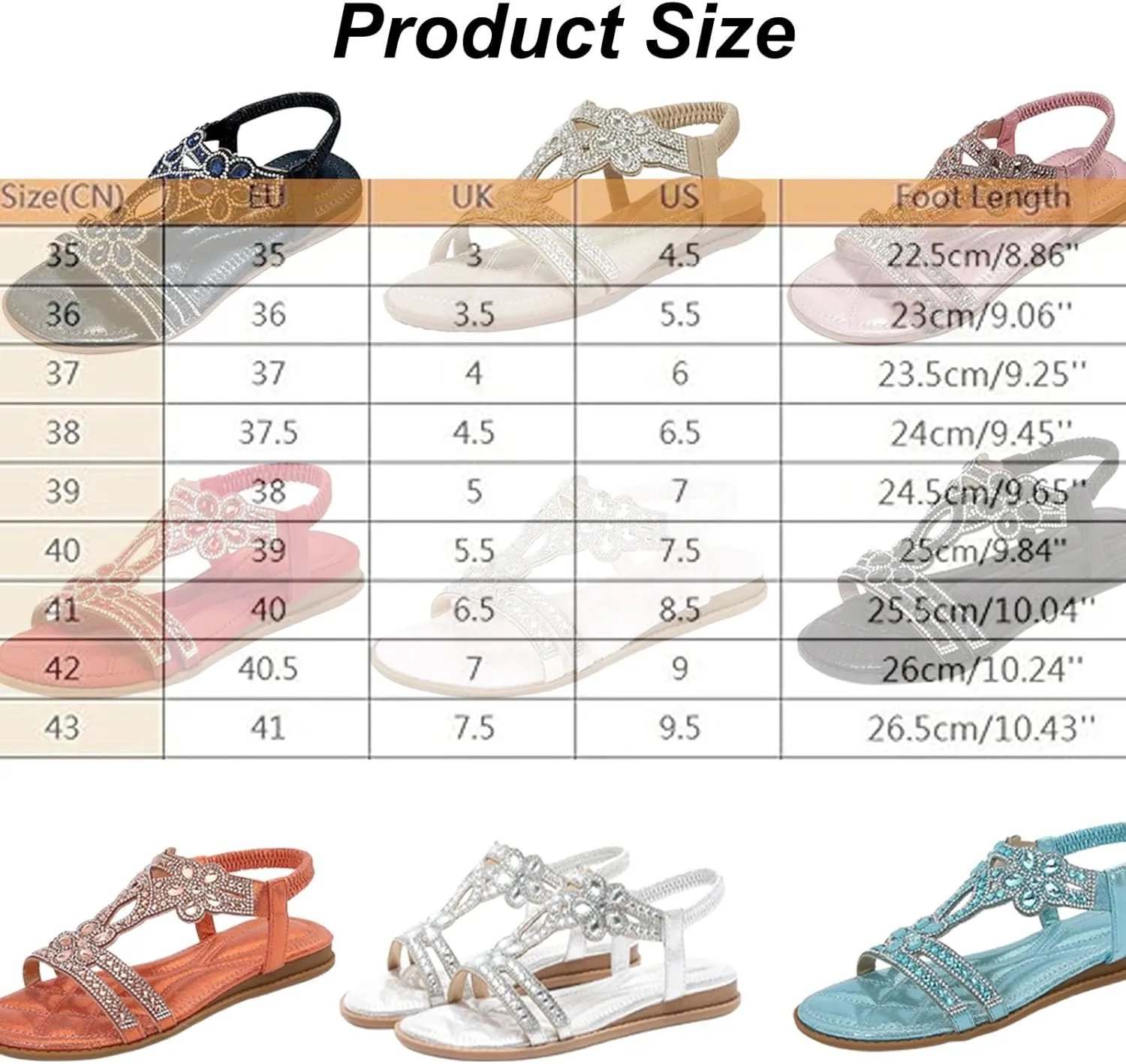 Commsmarket-Chic Floral Rhinestone Flat Sandals, Flat Sandals with Rhinestones for Women, Plus Size Cool Sandals Shui Zuan Women's Summer Slope