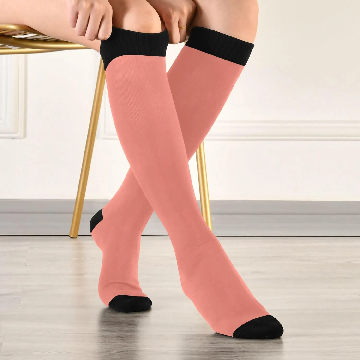 Compression Socks for Women Athletic Sport Knee High Socks Girl Long Boot Tights Running Baseball Stockings