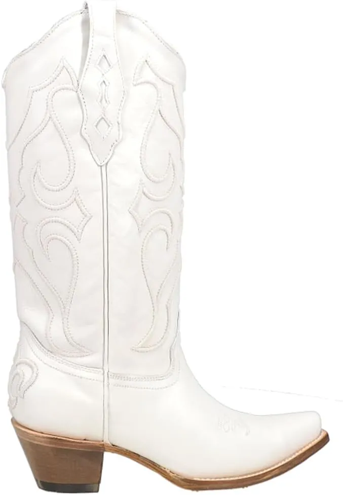 CORRAL LADIE'S WHITE EMBROIDERY, SNIP TOE, LEATHER SOLE, WESTERN, Z5046