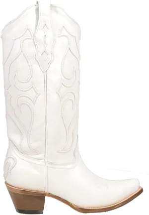 CORRAL LADIE'S WHITE EMBROIDERY, SNIP TOE, LEATHER SOLE, WESTERN, Z5046