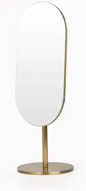 Cosmetic Mirror Desktop Vanity Mirror Desktop Stainless Steel Vanity Mirror Jewelry Store Desktop Mirror Counter Dedicated Make Up Mirrors (Color : D)