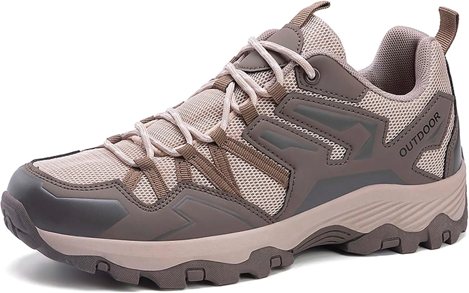 Couple Outdoor Mountaineering Boots, Muddy wading Plush Hiking Shoes, Rubber Sole Breathable Mesh Ankle Shoes, Casual and Fashionable Travel Boots, Anti Slip Sports Shoes