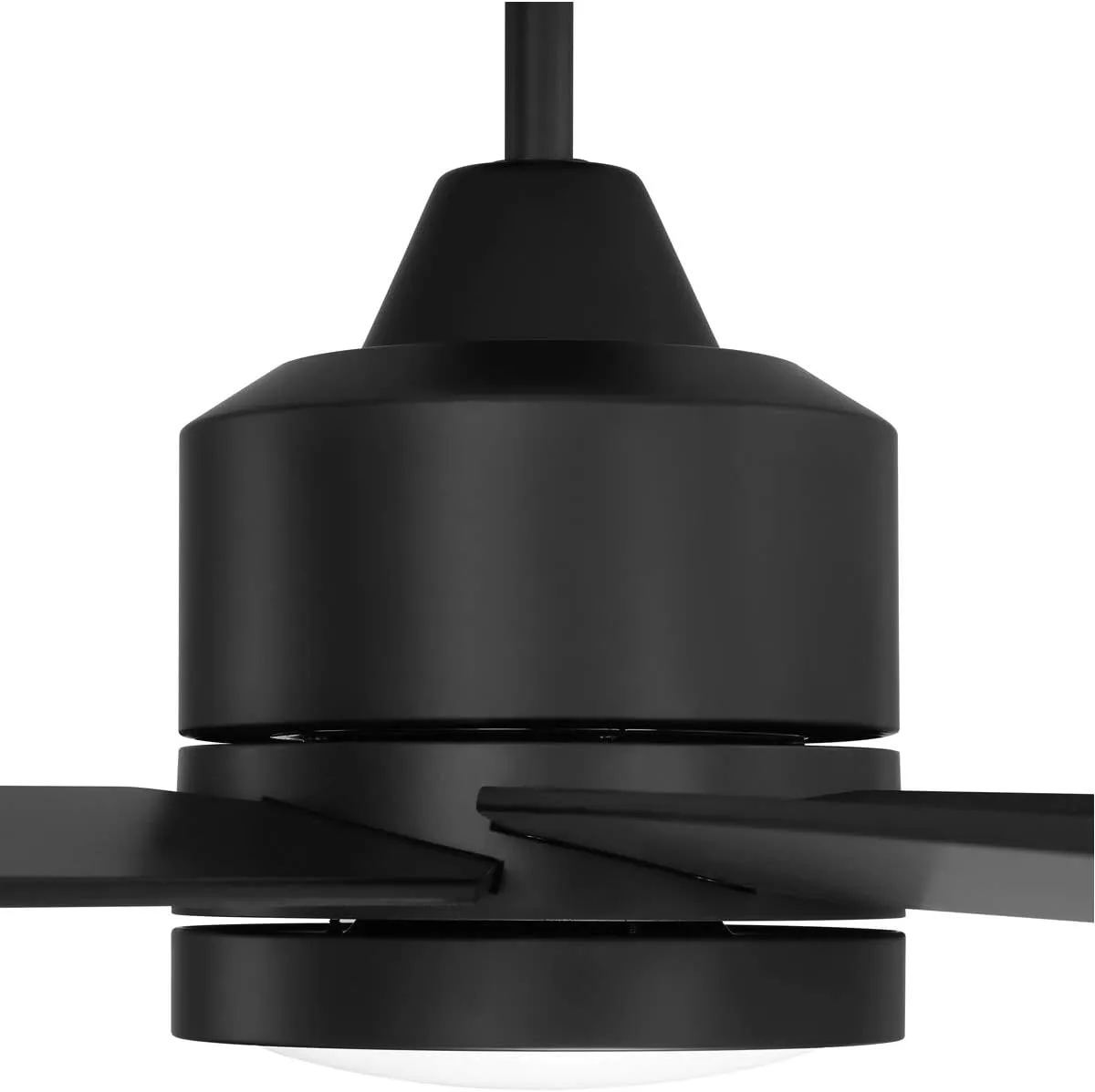 Craftmade CHP60FB9 Champion Modern 60" Indoor/Outdoor Damp Location Large Ceiling Fan with LED Lights & Remote, 9 Plywood Blades, DC Motor, Flat Black