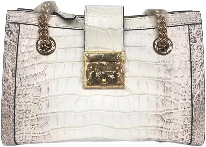 Crocodile Belly Skin Lady Gold Chain Purse Women's Flap Bag Genuine Real Alligator Leather Female Single Shoulder Bag