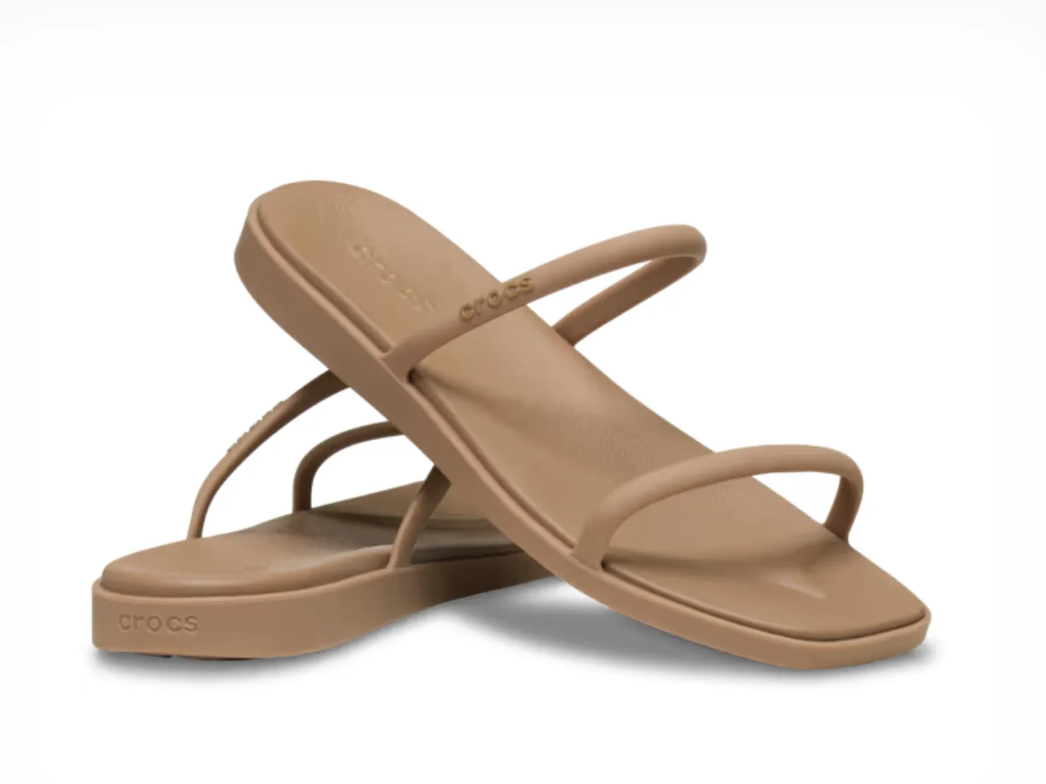 Crocs Women Miami Two Strap Sandal In Milk Chocolate (Pre-Order)