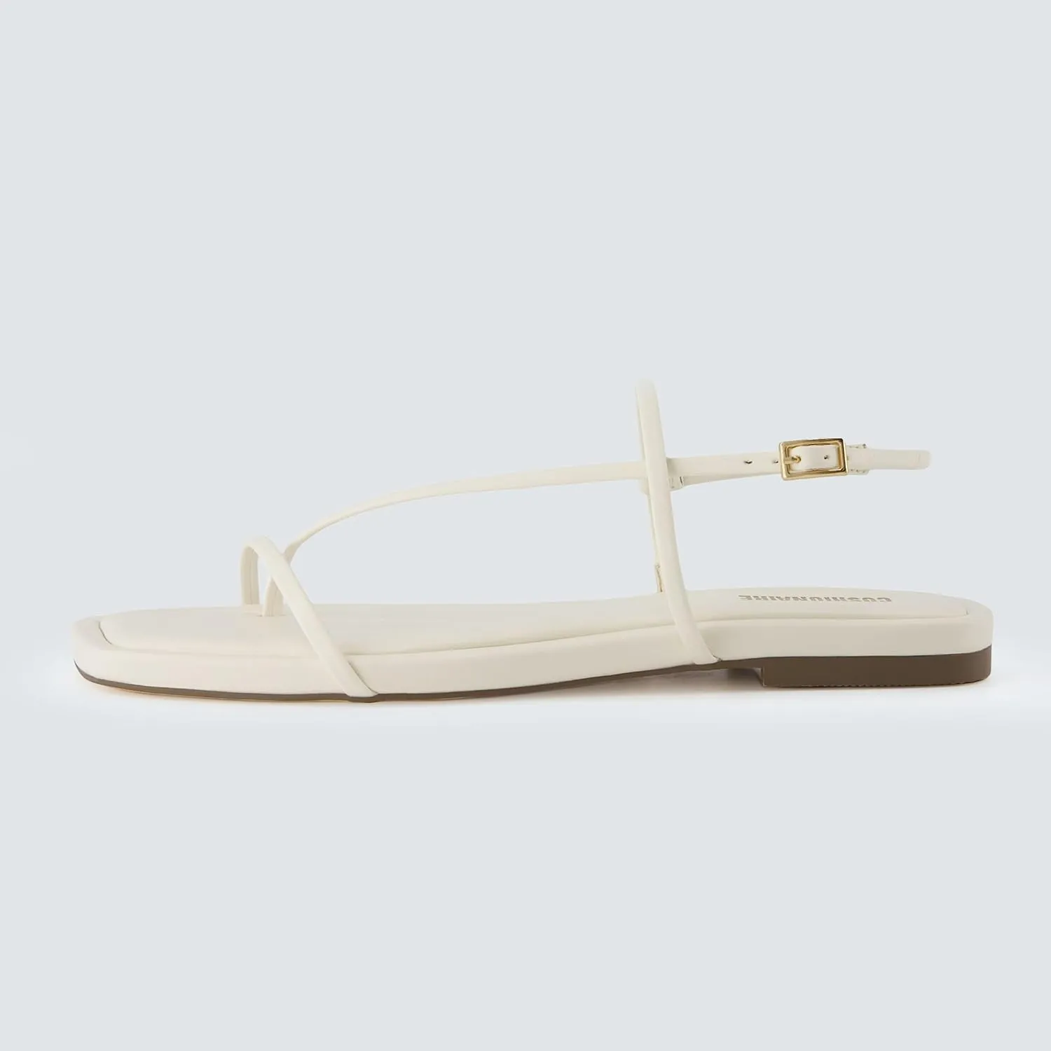 CUSHIONAIRE Women's Glory strappy flat sandal  Memory Foam and Wide Widths Available