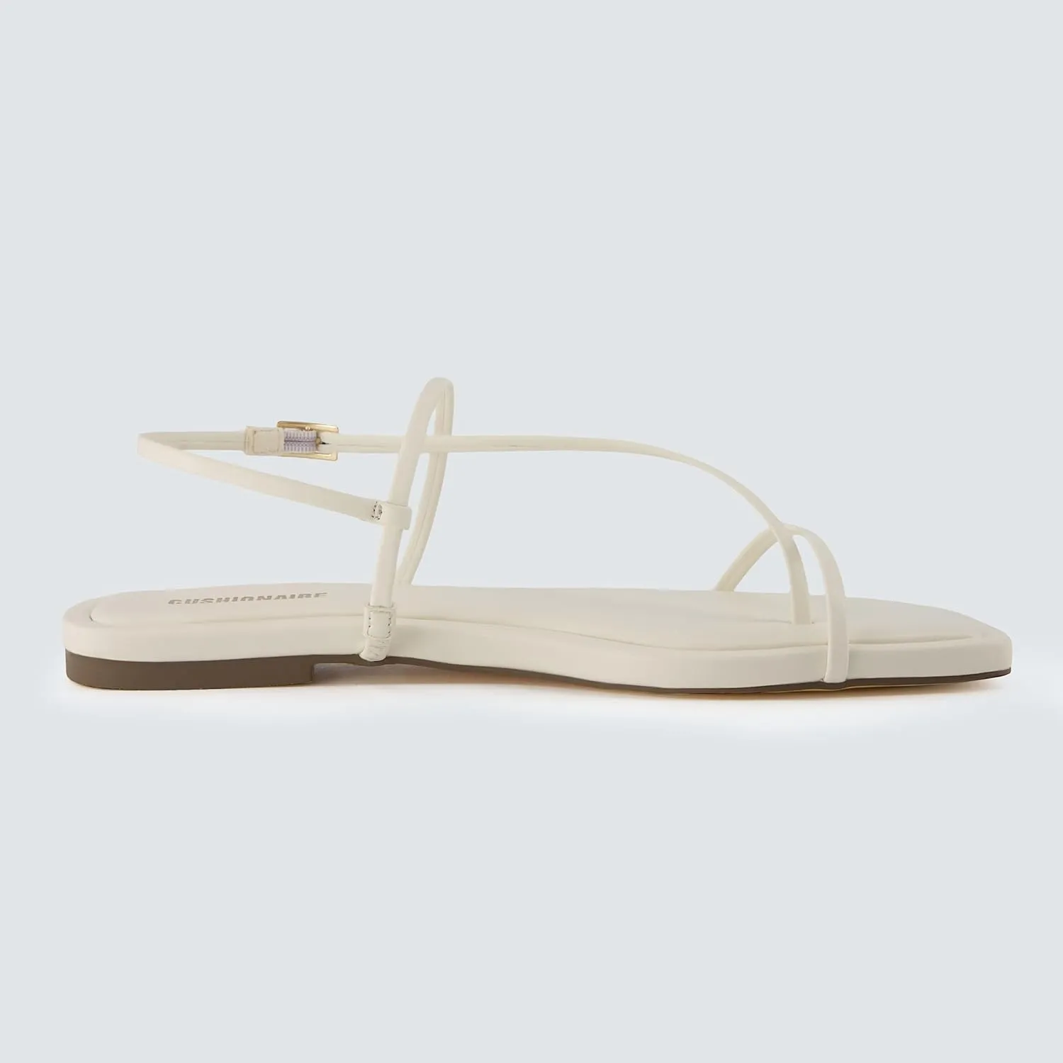 CUSHIONAIRE Women's Glory strappy flat sandal  Memory Foam and Wide Widths Available