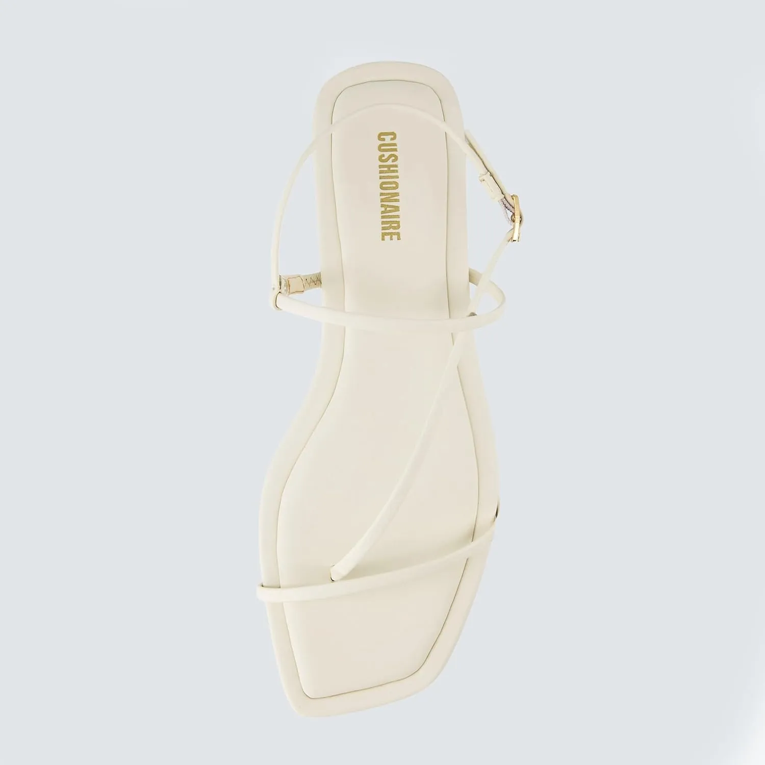 CUSHIONAIRE Women's Glory strappy flat sandal  Memory Foam and Wide Widths Available
