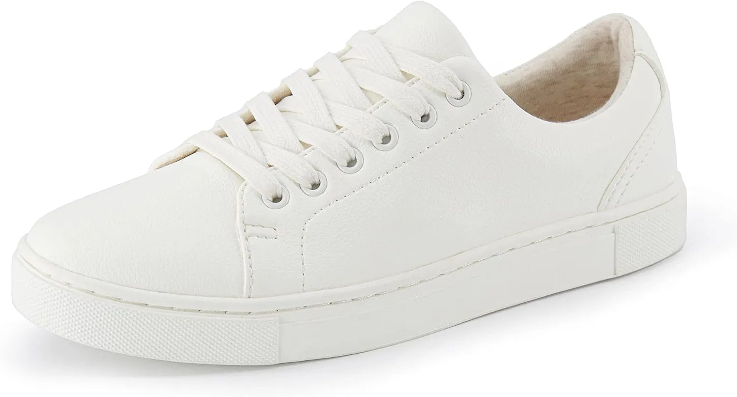 CUSHIONAIRE Women's Hashtag lace up Sneaker  Comfort Foam, Wide Widths Available