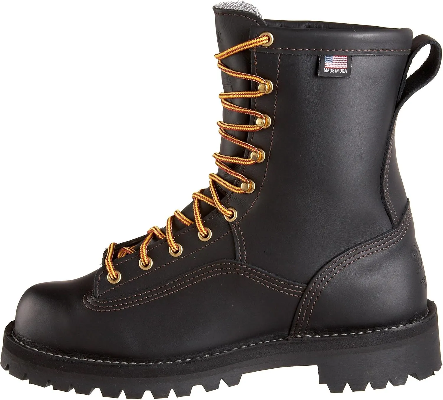 Danner Rain Forest 8” Waterproof Work Boots for Men - Full-Grain Leather with Breathable Gore-Tex, Comfort Footbed & Traction Heel Outsole, EH Rated