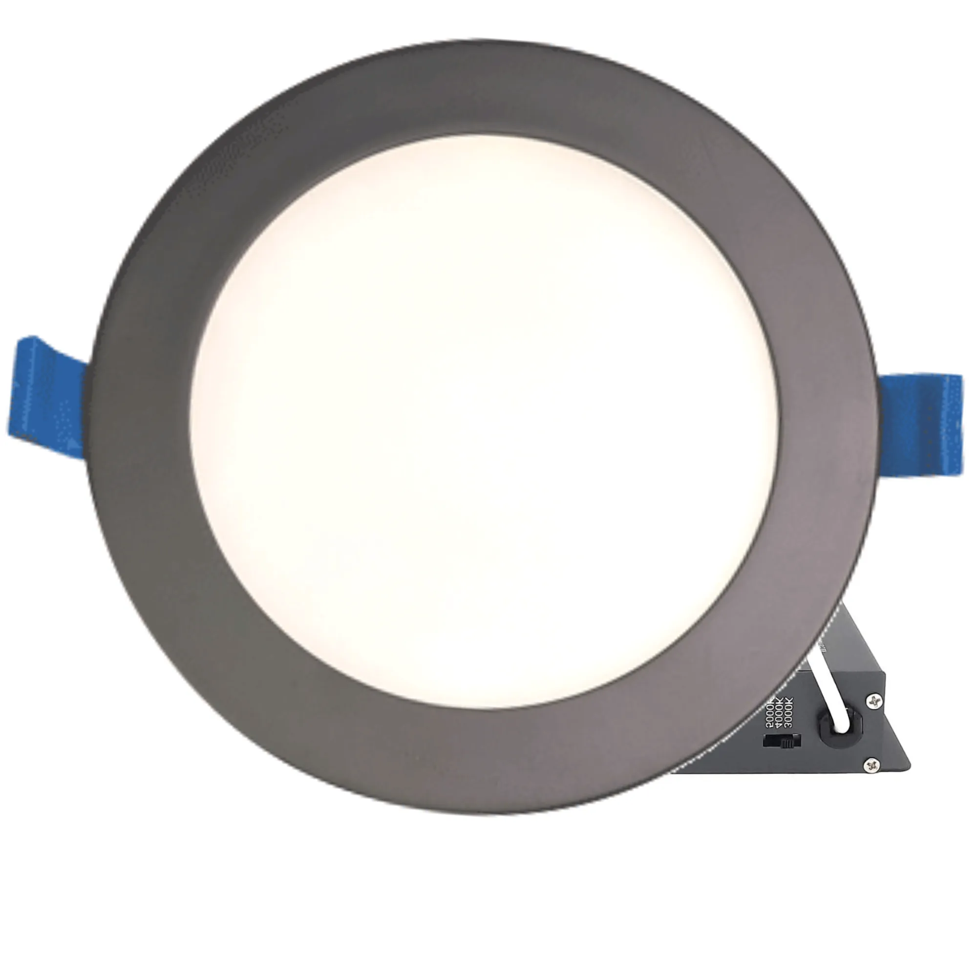 DawnRay 6" LED Round Slim Panel(Potlight) 2700K/3000K/3500K/4000K/5000K(changeable), White/Black/Brushed Nickel, 15W, 1000LM