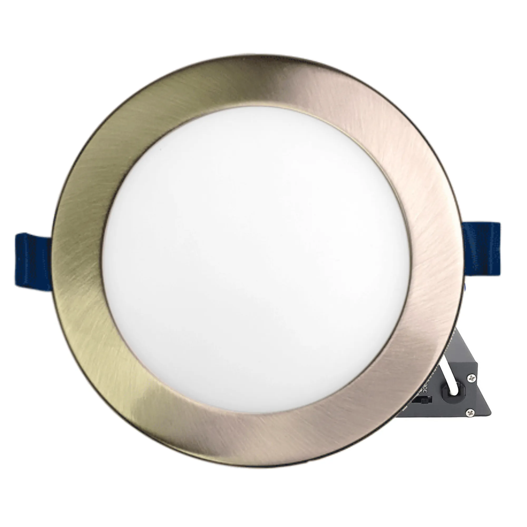 DawnRay 6" LED Round Slim Panel(Potlight) 2700K/3000K/3500K/4000K/5000K(changeable), White/Black/Brushed Nickel, 15W, 1000LM