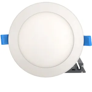 DawnRay 6" LED Round Slim Panel(Potlight) 2700K/3000K/3500K/4000K/5000K(changeable), White/Black/Brushed Nickel, 15W, 1000LM