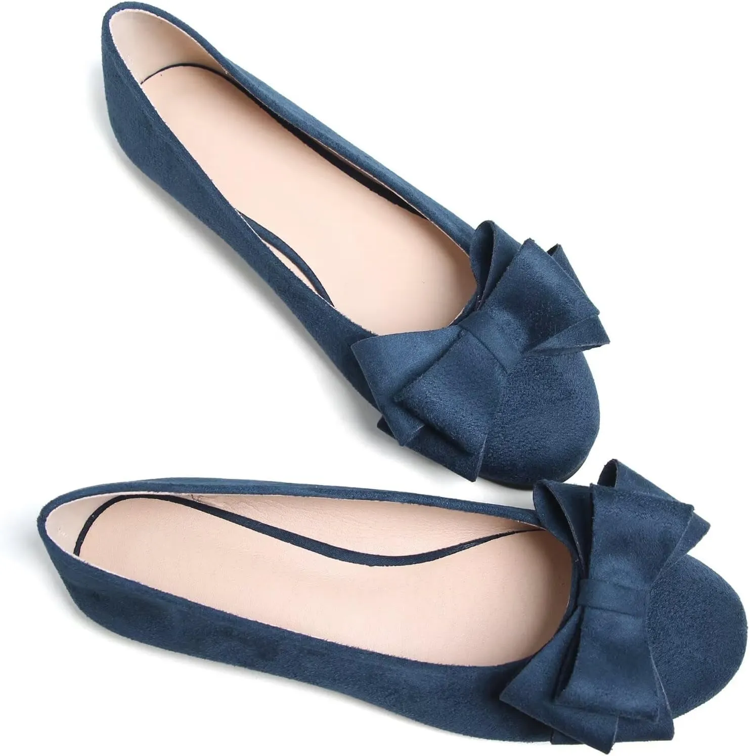 Dear Time Women's Business Casual Ballet Flats Round Toe Flats Soft Slip On Office Shoes for Work