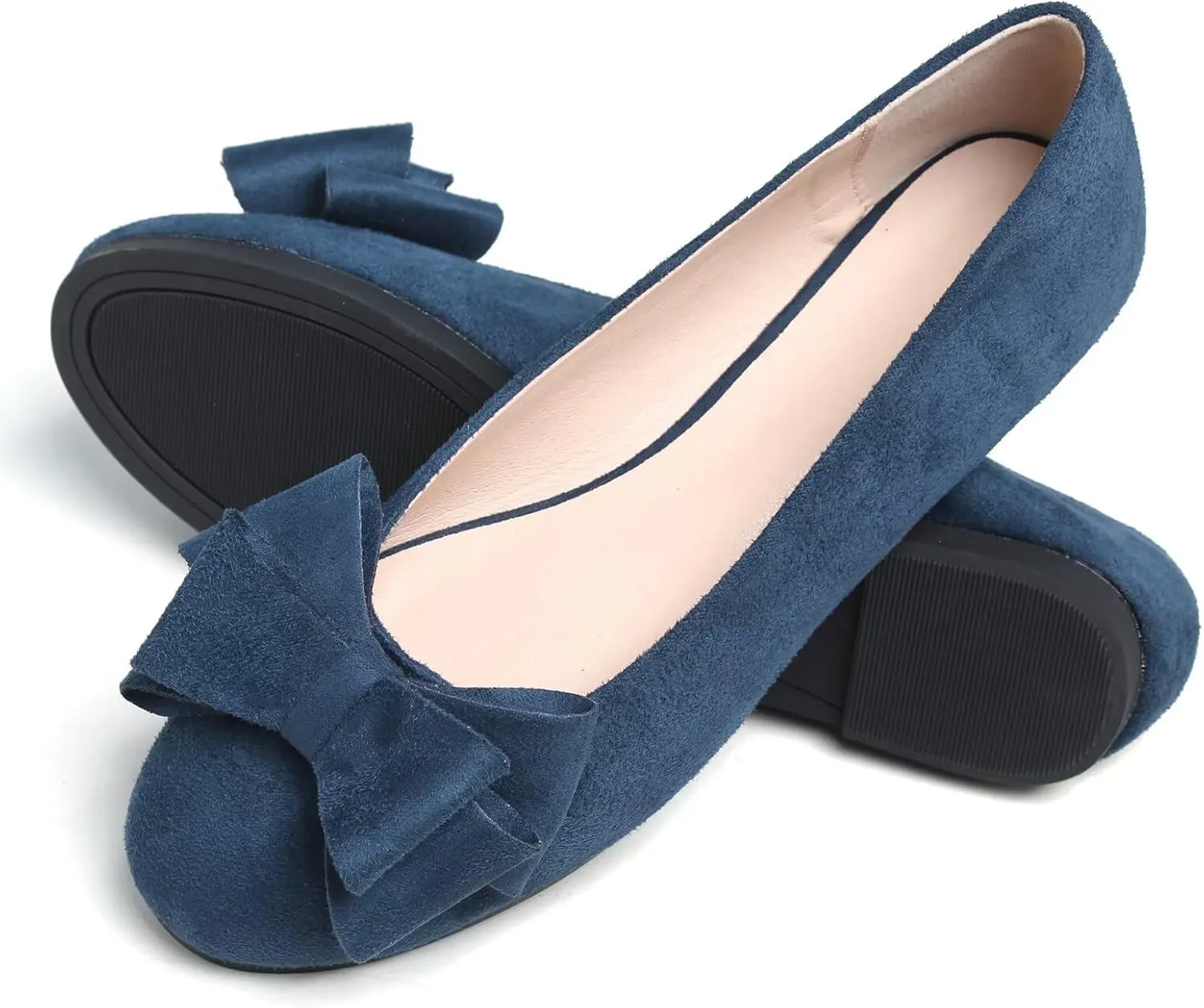 Dear Time Women's Business Casual Ballet Flats Round Toe Flats Soft Slip On Office Shoes for Work
