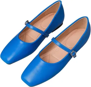 Dear Time Women's Flat Mary Jane Shoes Ankle Strap Round Toe Chinese Style Ballet Flats Casual Walking Shoes