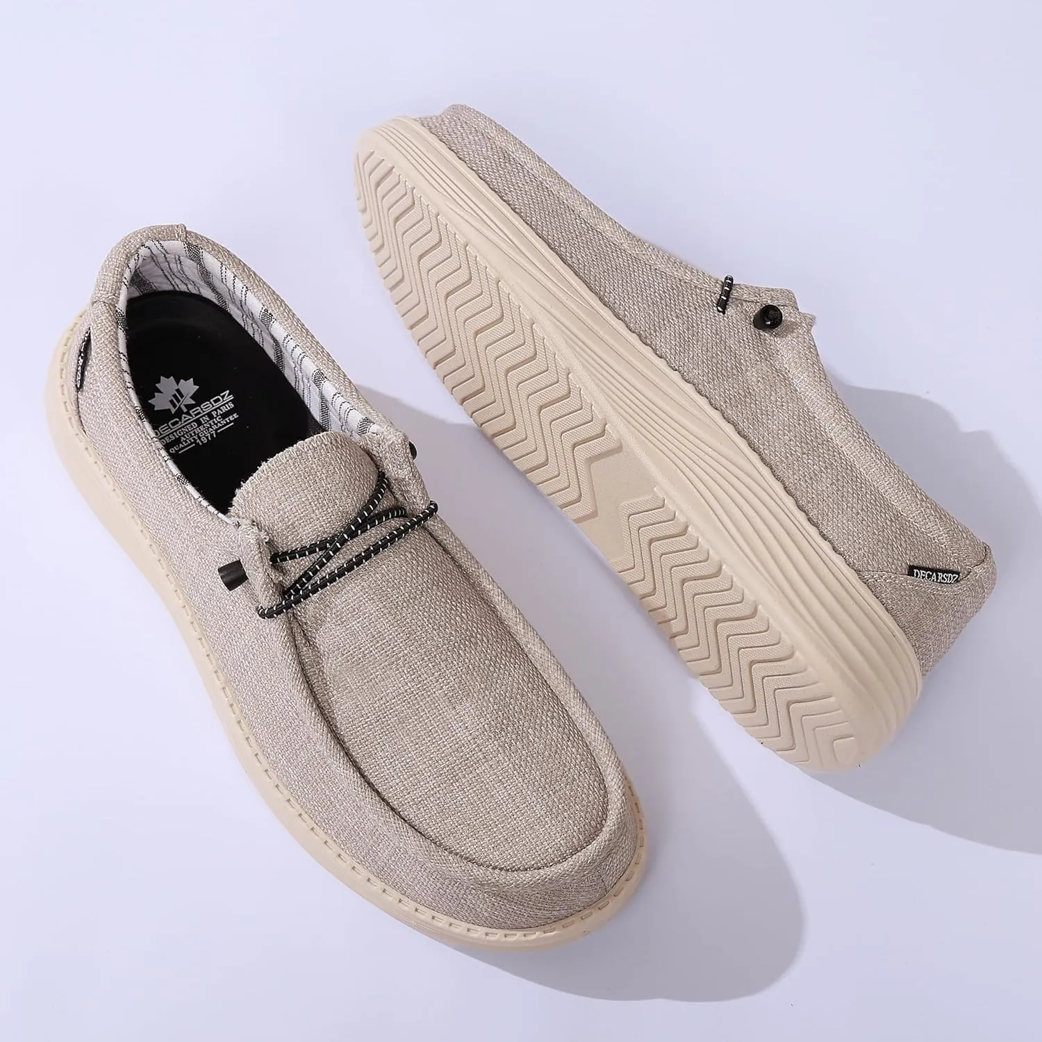 DECARSDZ Men's Casual Slip on Loafers Shoes Stretch Shoe Comfortable & Light-Weigh Use for Commuting Leisure Light Exercise