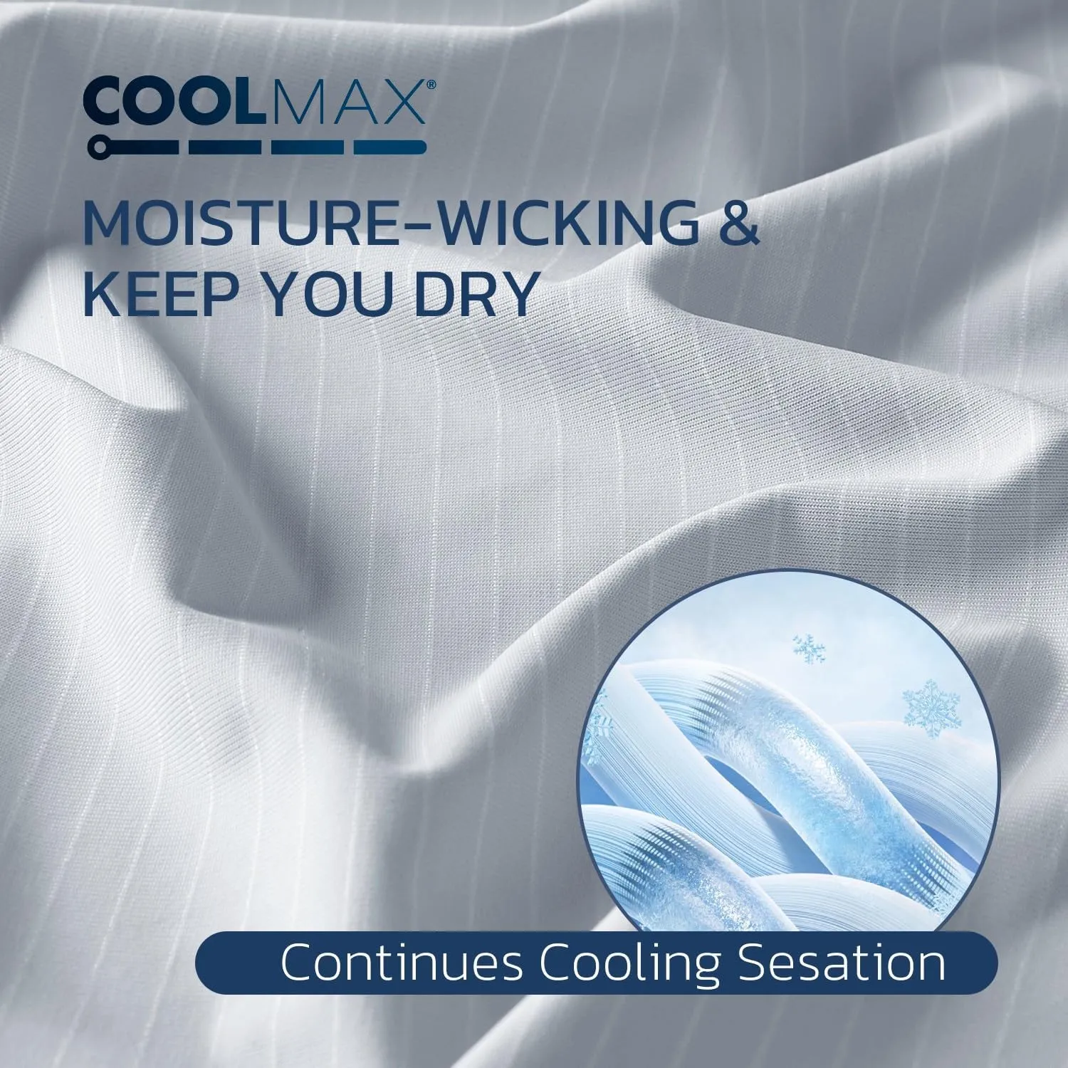 Degrees of Comfort Cooling Sheet Set,Full Size Bed Set, Luxury Cooling with Coolmax, Moisture-Wicking & Breathable,Include 1 Flat Sheet, 1 Deep Pocket Fitted Sheet & 1 Pillowcase, Grey