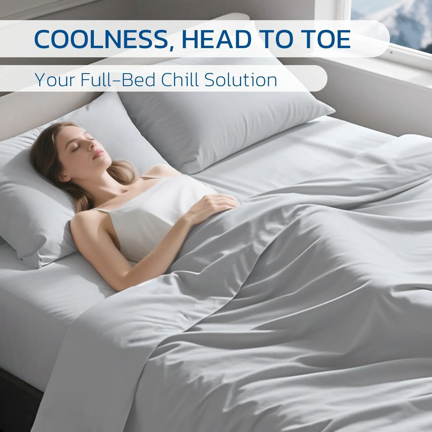 Degrees of Comfort Cooling Sheet Set,Full Size Bed Set, Luxury Cooling with Coolmax, Moisture-Wicking & Breathable,Include 1 Flat Sheet, 1 Deep Pocket Fitted Sheet & 1 Pillowcase, Grey