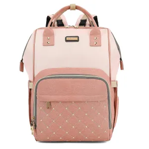 Diaper Bag Backpack, Diaper Bags for Baby Girls Boys, Baby Bags for Moms Dads, Nappy Changing Bag with Insulated Pockets,Multi-functional Waterproof Backpack with Stroller straps -Pink light pink