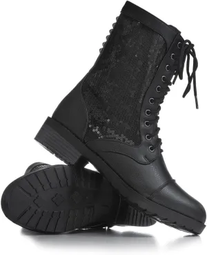 Double Platinum Womens Combat Boots