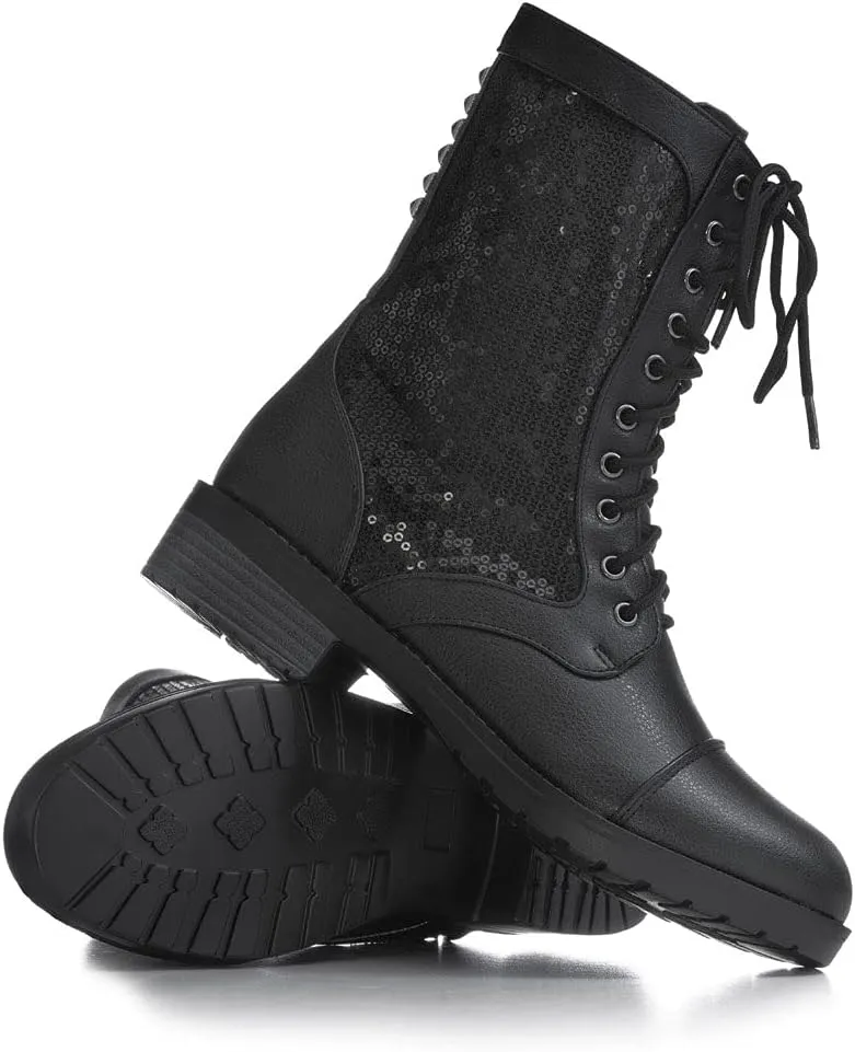 Double Platinum Womens Combat Boots
