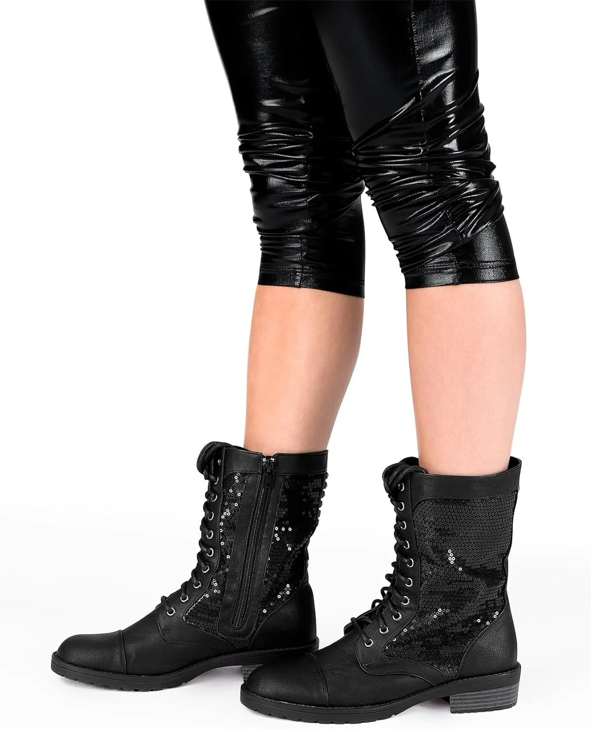 Double Platinum Womens Combat Boots