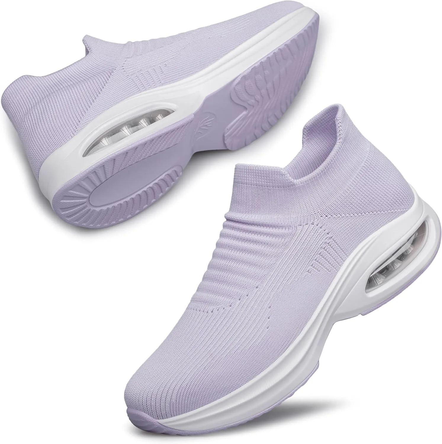 DOUSSPRT Womens Walking Shoes Sock Casual Ladies Fashion Sneakers Comfortable Slip On Air Cushion Platform