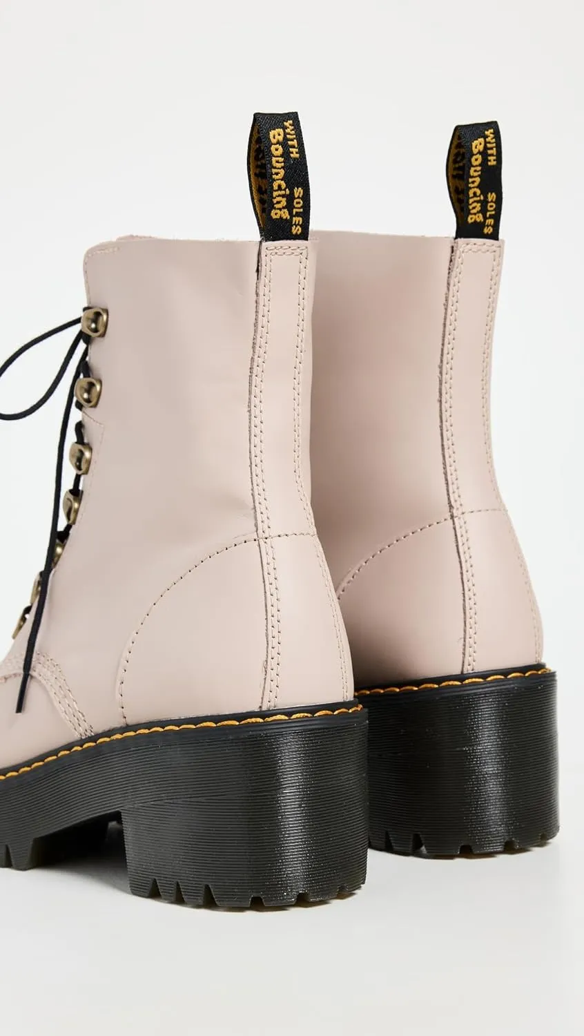 Dr. Martens Women's Leona Leather Heeled Boot Fashion