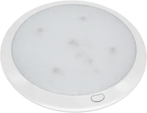 Dream lighting 12v Ceiling Light for RV Boat Interior 8.5inch LED Round Ceiling Mount Light Fixture with Dimmer Switch 3000K White and Blue Lighting 14.3W 750lumens - 1 Light