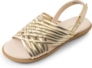 DREAM PAIRS Girls Sandals Gladiator Braided Flat Open Toe Summer Sandals