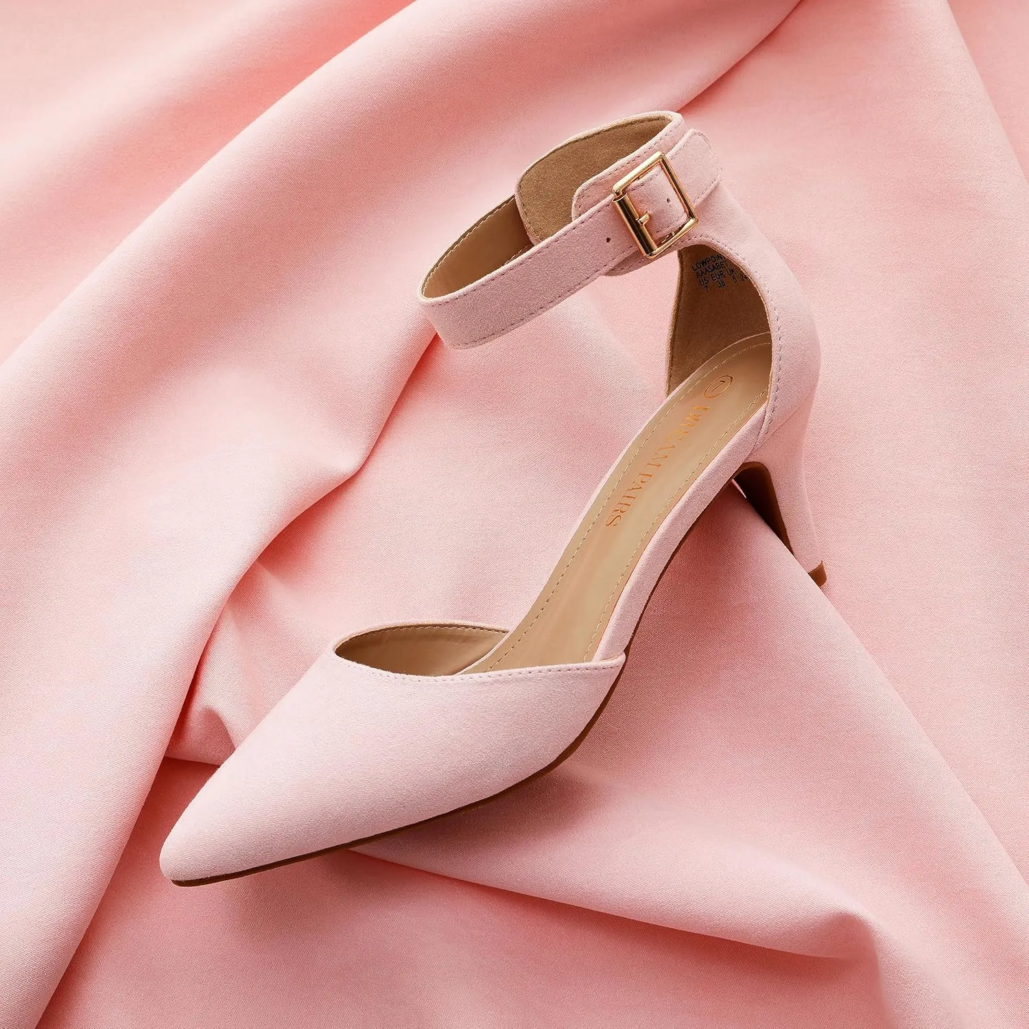 DREAM PAIRS Kitten Heel Low Heel for Women Closed Pointed Toe Pumps Wedding Party Sexy Dress Shoes Lowpointed