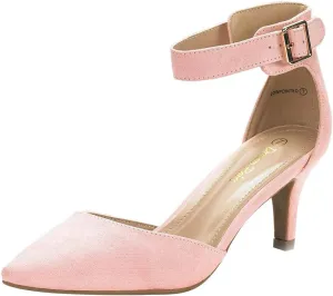 DREAM PAIRS Kitten Heel Low Heel for Women Closed Pointed Toe Pumps Wedding Party Sexy Dress Shoes Lowpointed