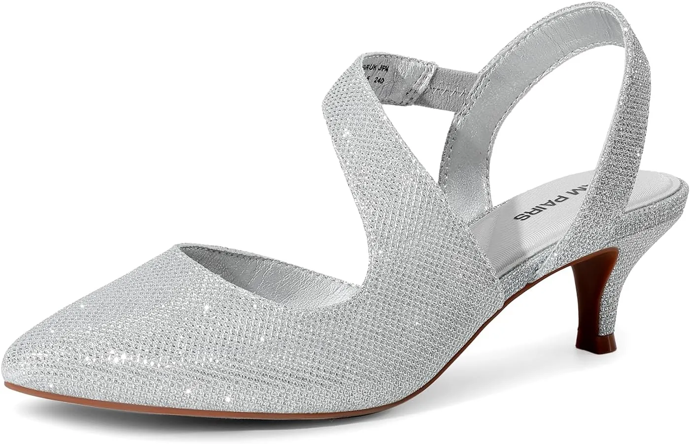 DREAM PAIRS Kitten Heels for Women Closed Toe Pointed Toe Low Heel Strappy Pumps Party Dance Wedding Dress Shoes for Women