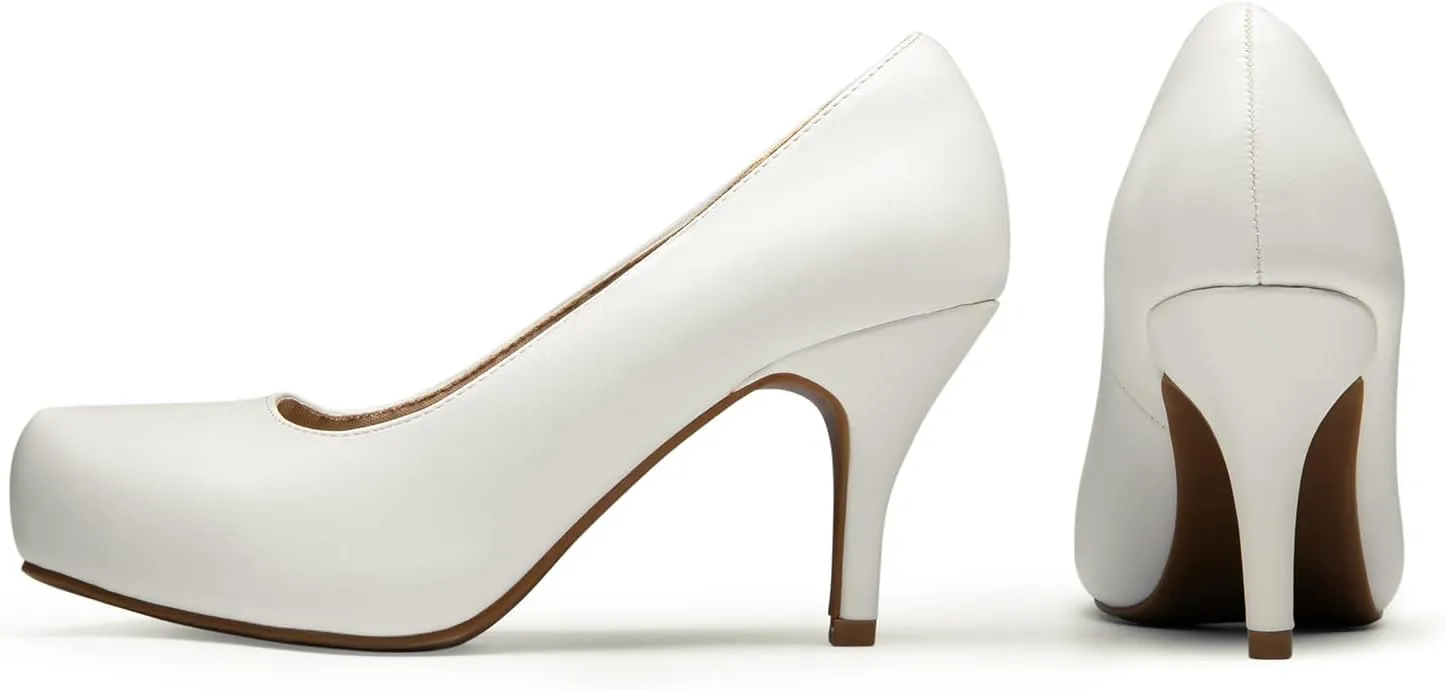 DREAM PAIRS Tiffany Women's Classic Elegant Versatile Low Stiletto Heel Dress Platform Pumps Shoes