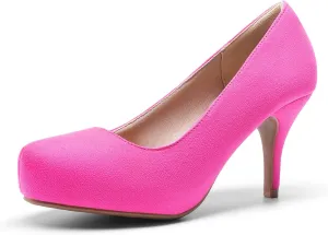 DREAM PAIRS Tiffany Women's Classic Elegant Versatile Low Stiletto Heel Dress Platform Pumps Shoes