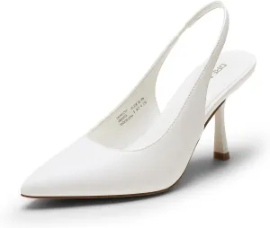 DREAM PAIRS Women's Heels Slingback Stiletto Pumps Shoes Pointed Closed Toe Kitten Heels Dress Bridal Elegant Wedding Sexy Party